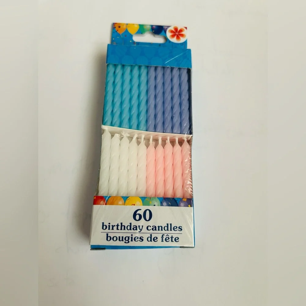 COPY - New 60 Birthday Candles Spiral made in Vietnam